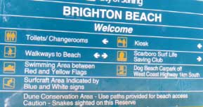 Brighton beach sign